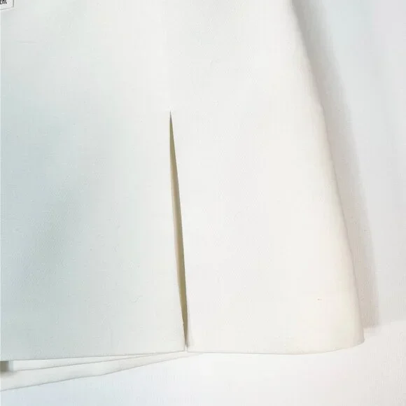 Zara High-waisted Slit Skort Wrap Shorts Oyster White NWT - Picture 4 of 10